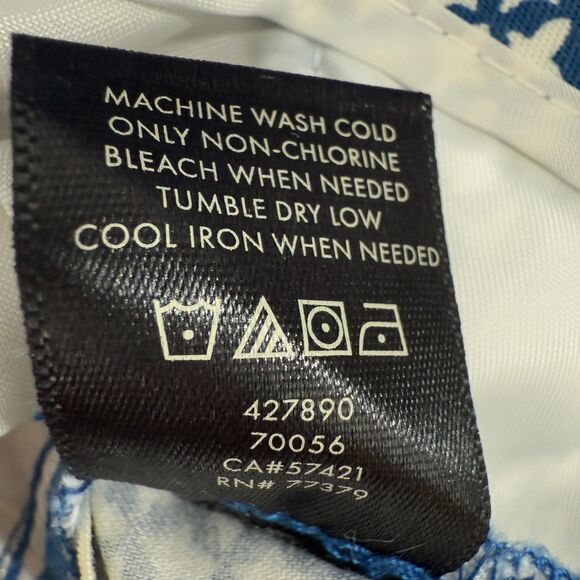 Ann Taylor Women's Devin Fit Bermuda Shorts Blue White Print Size 6 - Picture 5 of 10